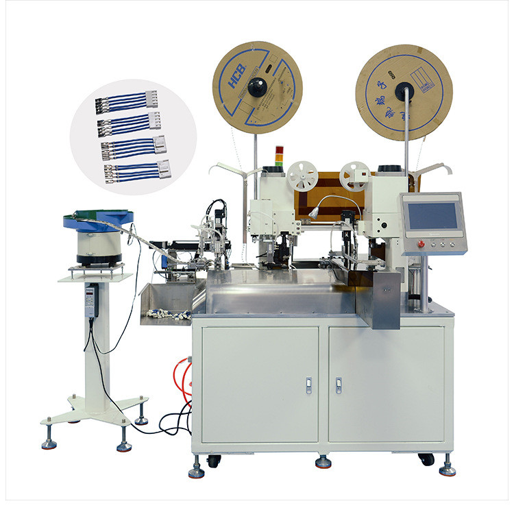 AM212 Fully automatic double-ended crimping insertion Single-ended double-ended plug-in terminal & Single-ended solder tin machine